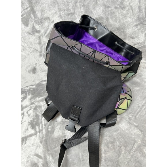 LUXSHE Geometric Iridescent Backpack Luminous Drawstring Backpack READ! - Picture 10 of 16
